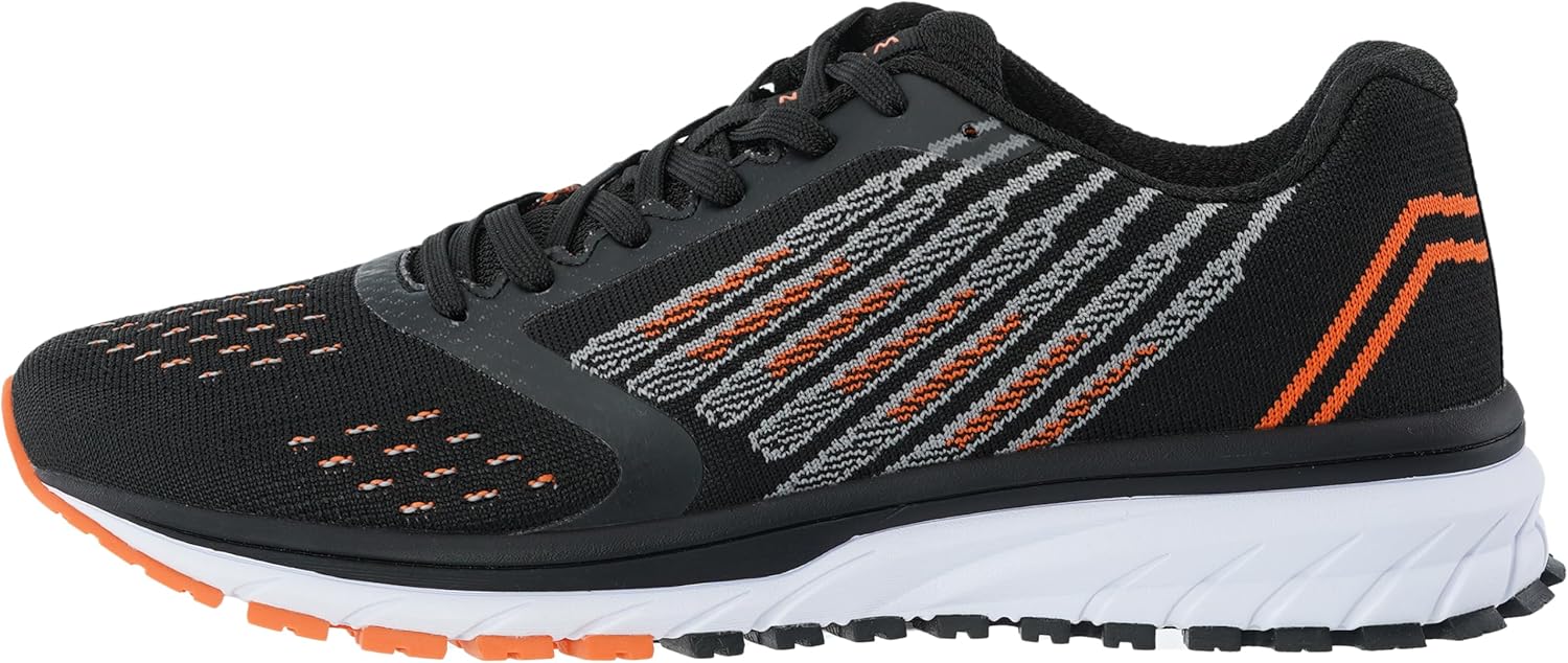 Chaussures de Sport Running Basket Homme Femme Course Fitness Respirantes Sneakers 44 EU Orange Noire