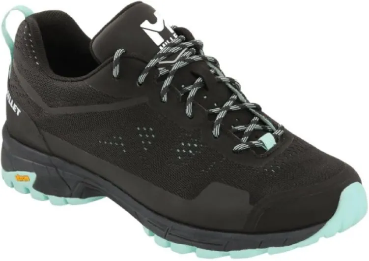 Millet Hike Up W, Chaussures de Randonnée Basses Semelles Vibram Légères - Femme Noir Turquoise 39 1/3 EU