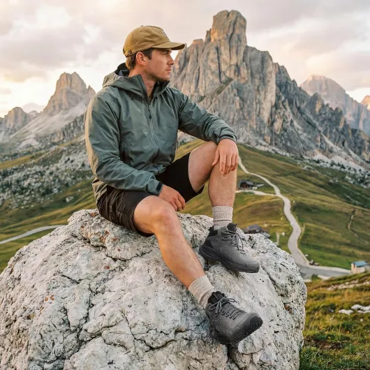 Hommes Chaussures de Randonnée Imperméables, Légères et Confortables pour Trekking, Camping escalade, Idéales Toute la Journée - 42 EU Gris Noir