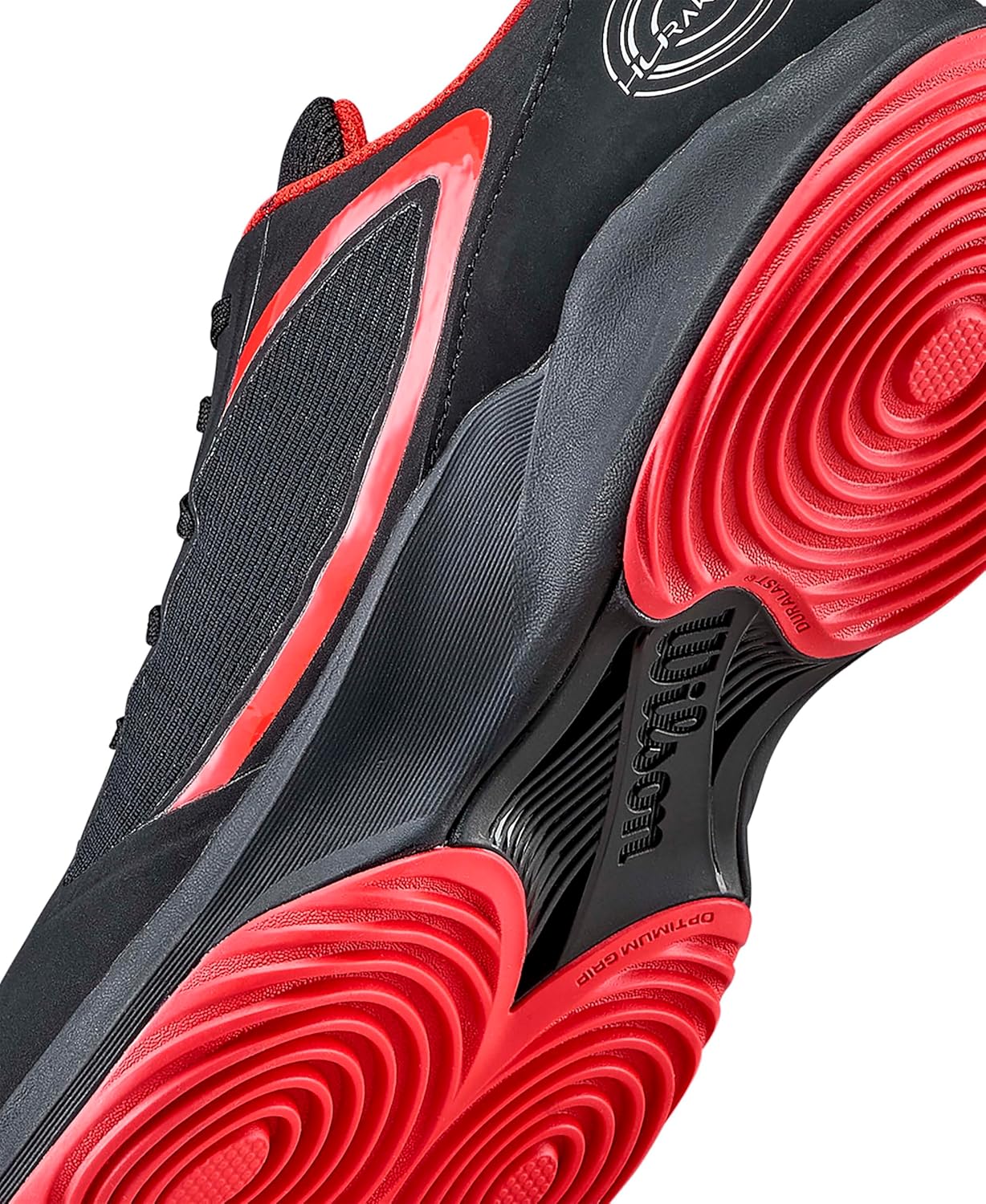 Chaussures de Padel Hurakn Lite pour Homme 43 1/3 EU X-Large Black Infrared White