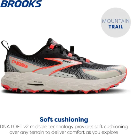 Brooks 1204161b SneakerFemme 38 EU Black Blue Wash Flame
