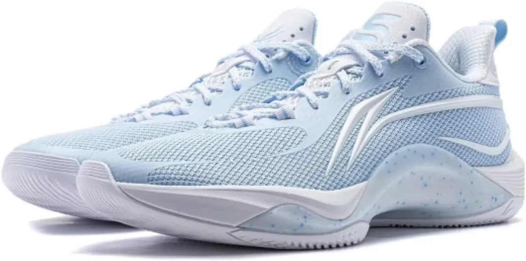 LI-NING Shining Chaussures de basket-ball pour homme Doublure antidérapante Absorption des chocs Chaussures de sport ABPU001 ABPU007 ABAV009 ABPV003 Bleu Ciel 42 1/3 EU