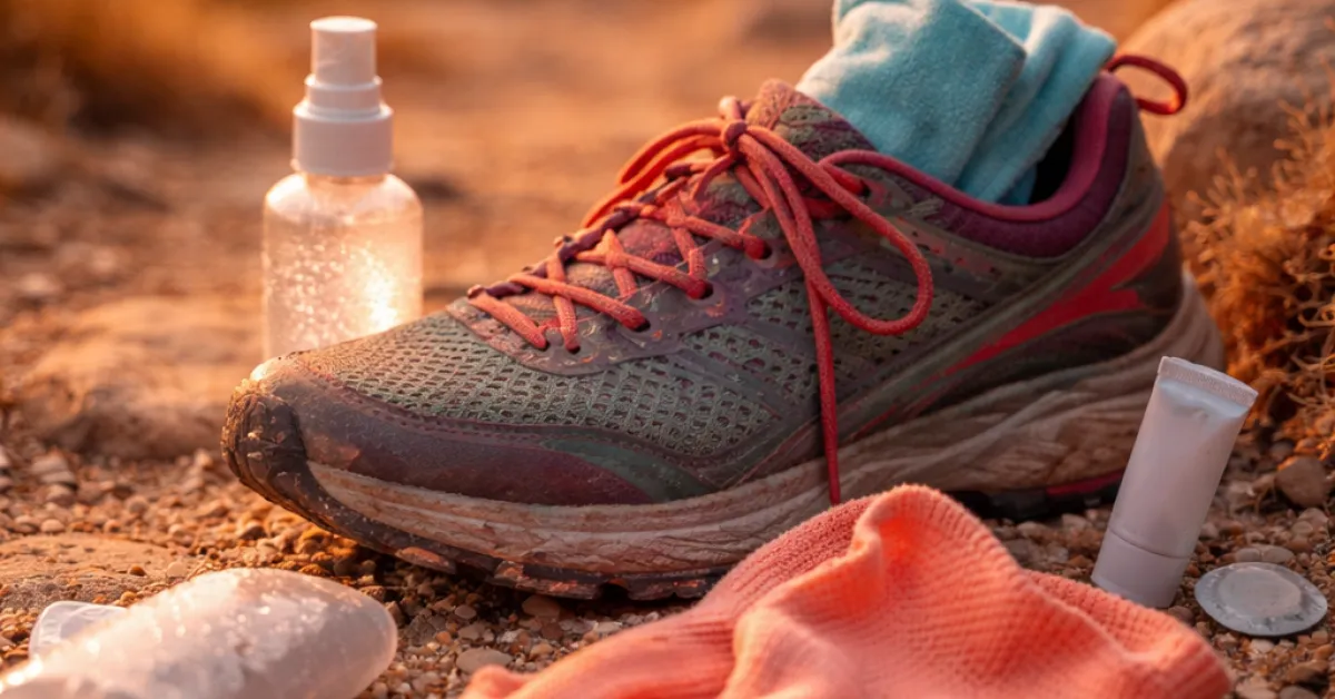 Courir en trail sous la chaleur estivale : chaussures, chaussettes et stratégies pour garder les pieds au frais