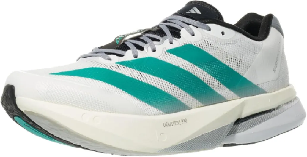 Homme Adizero Boston 13 Running Chaussure de Course 45 1/3 EU White Pure Teal Grey