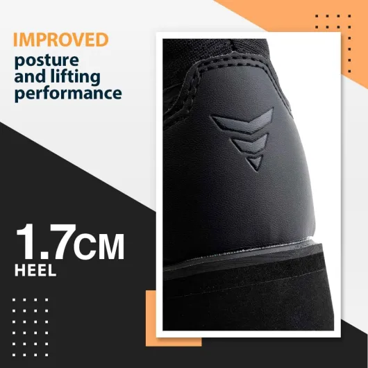 Chaussures d'Haltérophilie, de Powerlifting et de Bodybuilding, de Squat – Antidérapante, avec Talon de 3cm – Noir 44 EU Noir