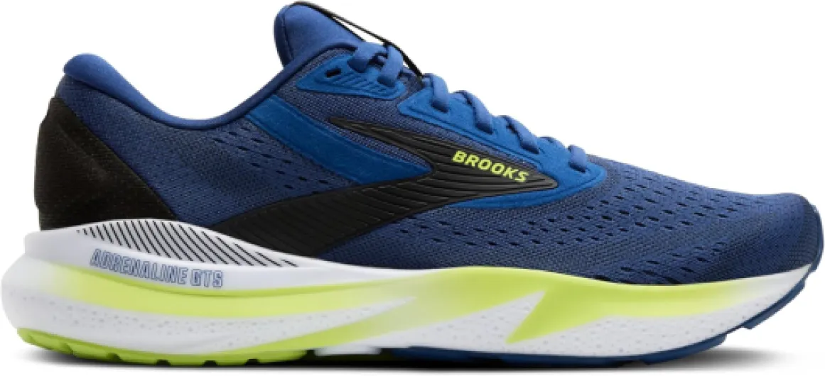 Brooks Chaussures de Course Adrenaline GTS 24 pour Homme 44.5 EU Navy Peony Black Acid Lime