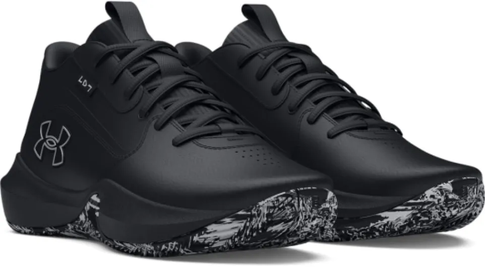 Grade School Lockdown 7 BasketMixte Enfant 43 EU Black Black Metallic Silver